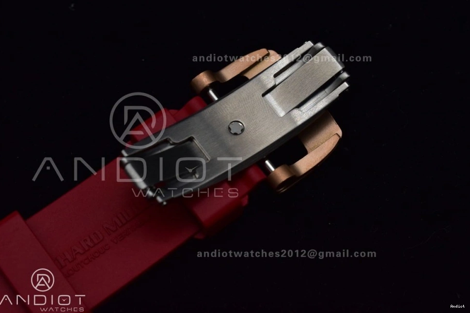Best on KVF Chrono Rubber Crystal V2 Red Strap 1:1 NTPT Lotus Edition Dial RM011 A7750 1130
